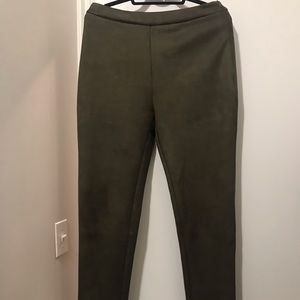 Faux suede pants
